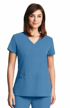 Grey's Anatomy Clearance Women's V-Neck Solid Scrub Top