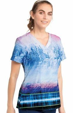 Barco One Clearance Women's Mystic Falls Print Scrub Top