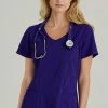 Grey's Anatomy Women's Carly Solid Scrub Top 1 Grey's Anatomy Women's Carly Solid Scrub Top -Scrubs for Women shop 1 bc grst124 650