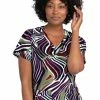 Grey's Anatomy Clearance Women's Zebra Delight Print Scrub Top -Scrubs for Women shop 1 bc grt085 printclearancezed 650