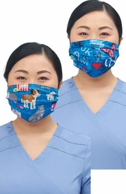 Cherokee Clearance Women's Reversible Unconditional Peach Love Butterfly Print Face Mask