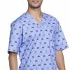 Cherokee Clearance Men's V-Neck Nautical Print Scrub Top -Scrubs for Women shop 1 ck ck675 printclearanceanw 650