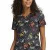 Cherokee Women's Garden Flutter Print Scrub Top -Scrubs for Women shop 1 ck ck678 printgnf 650