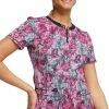 Cherokee Women's Hiss Or Miss Print Scrub Top