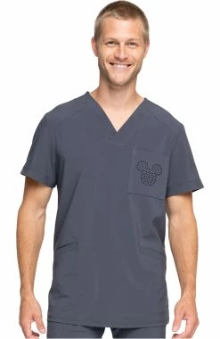 Cherokee Clearance Men's V-Neck Solid Scrub Top
