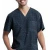 Cherokee Clearance Men's Tri It Out Print Scrub Top -Scrubs for Women shop 1 ck ck920 printclearancetri 650