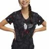 Heartsoul Women's Who Needs You Print Scrub Top -Scrubs for Women shop 1 ck hs794 printviw 650