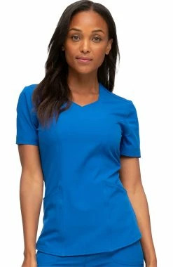 Heartsoul Women's Sweetheart V-Neck Solid Scrub Top