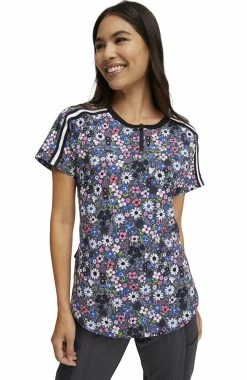 Heartsoul Women's Ditsy Garden Print Scrub Top