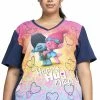 Cherokee Clearance Women's Happy Hug Day Print Scrub Top -Scrubs for Women shop 1 ck tf627 printclearancetou 650