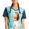 Cherokee Clearance Women's Moana Energy Print Scrub Top -Scrubs for Women shop 1 ck tf677 printclearancemhm 650