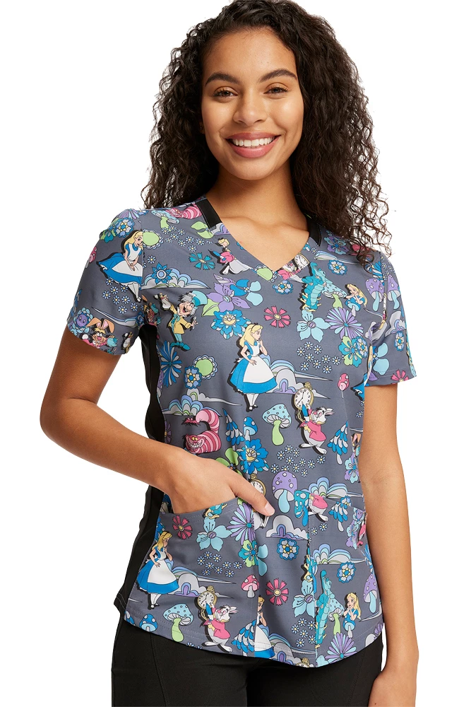 Cherokee Women's Alice Print Scrub Top 3 Cherokee Women's Alice Print Scrub Top