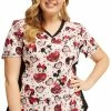 Cherokee Women's Hearts To You Print Scrub Top 2 Cherokee Women's Hearts To You Print Scrub Top -Scrubs for Women shop 1 ck tf783 printmkr 650
