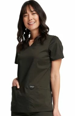 Cherokee Workwear Clearance Women's V-Neck Solid Scrub Top