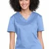 Cherokee Workwear Women's V-Neck Tuck-In Solid Scrub Top -Scrubs for Women shop 1 ck ww657 650