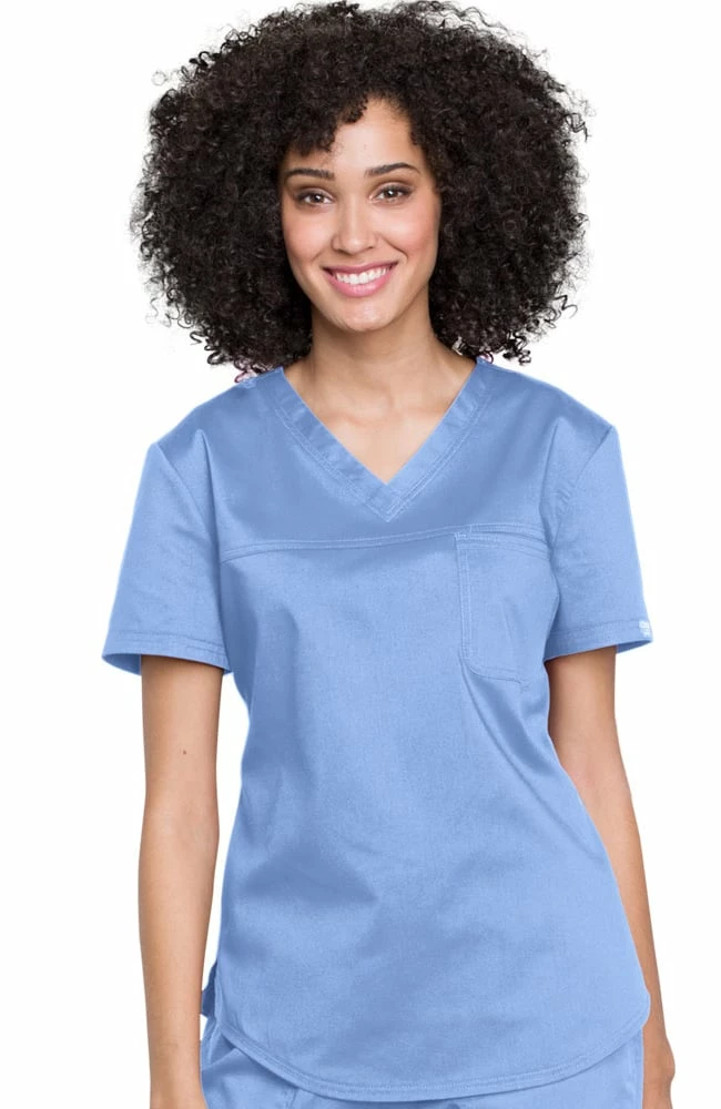 Cherokee Workwear Women's V-Neck Tuck-In Solid Scrub Top 3 Cherokee Workwear Women's V-Neck Tuck-In Solid Scrub Top