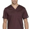 Cherokee Workwear Clearance Men's V-Neck Solid Scrub Top -Scrubs for Women shop 1 ck ww690 clearanceesp 650