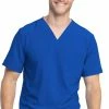 Dickies Clearance Men's V-Neck Solid Scrub Top