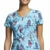 Dickies Women's V-Neck Winter Vibes Print Scrub Top 1 Dickies Women's V-Neck Winter Vibes Print Scrub Top -Scrubs for Women shop 1 di dk852 printwtv 650