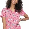 Koi Clearance Women's Leslie Love Swan Print Scrub Top 1 Koi Clearance Women's Leslie Love Swan Print Scrub Top -Scrubs for Women shop 1 ko 384pr printclearancelsn 650