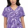 Koi Clearance Women's Leslie Marble Print Scrub Top -Scrubs for Women shop 1 ko m384pr clearance 650
