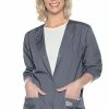 Landau Women's Snap Front Solid Scrub Jacket -Scrubs for Women shop 1 ln 70227 650