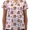Maevn Uniforms Women's Boo Boo Bear Print Scrub Top 2 Maevn Uniforms Women's Boo Boo Bear Print Scrub Top -Scrubs for Women shop 1 mv 1767 printbbb 650