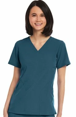 Maevn Uniforms Women's Contoured Solid Scrub Top