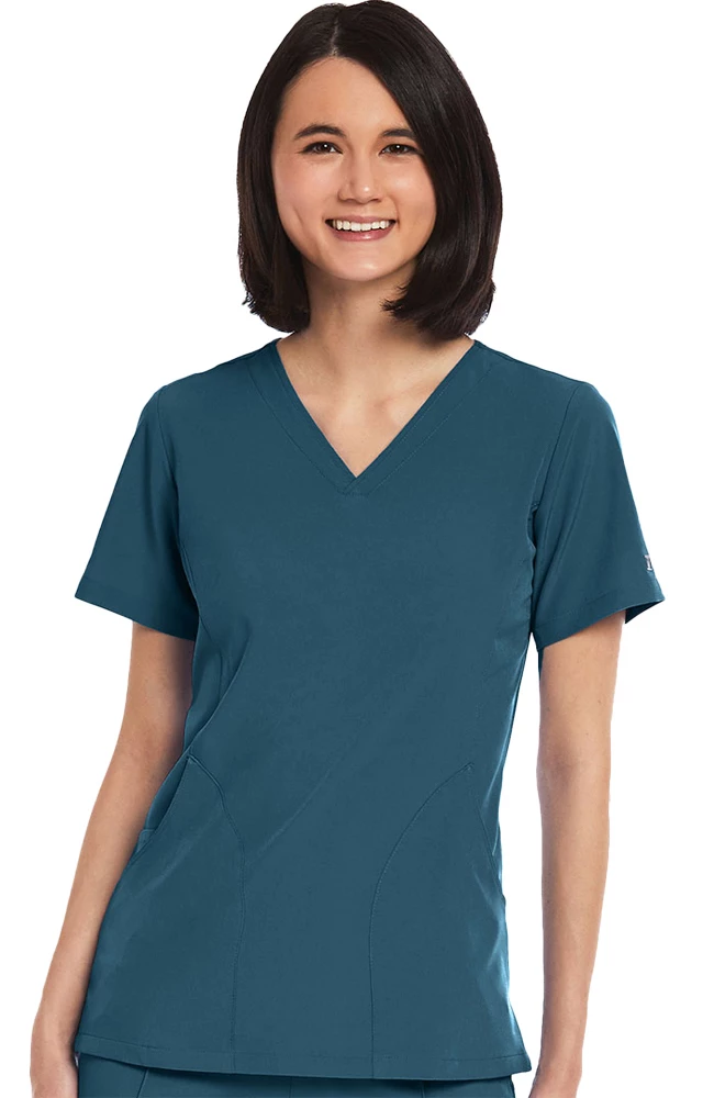Maevn Uniforms Women's Contoured Solid Scrub Top 3 Maevn Uniforms Women's Contoured Solid Scrub Top