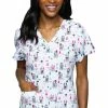 Med Couture Women's Vicky Meowy Christmas Print Scrub Top 1 Med Couture Women's Vicky Meowy Christmas Print Scrub Top -Scrubs for Women shop 1 pe 8564 printmwy 650