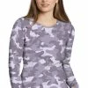 White Cross Clearance Women's Camo Purple Ash Print Underscrub T-Shirt -Scrubs for Women shop 1 wc 205pr printclearancecph 650