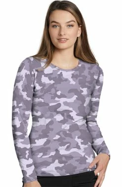 White Cross Clearance Women's Camo Purple Ash Print Underscrub T-Shirt