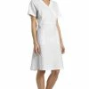 White Cross Women's Pleated Mock Wrap Scrub Dress -Scrubs for Women shop 1 wc 8014 whi 650