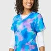 WonderWink Women's V-Neck 3 Pocket Twilight Print Scrub Top