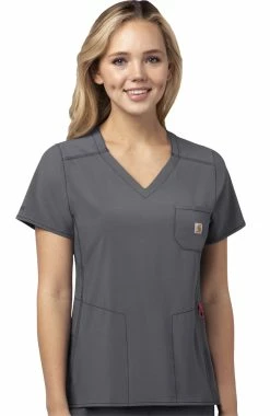 Carhartt Women's Peplum Solid Scrub Top