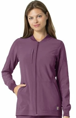 Carhartt Women's Zip Front Utility Solid Scrub Jacket