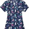 Zoe And Chloe Clearance Women's Magical Wishes Print Scrub Top
