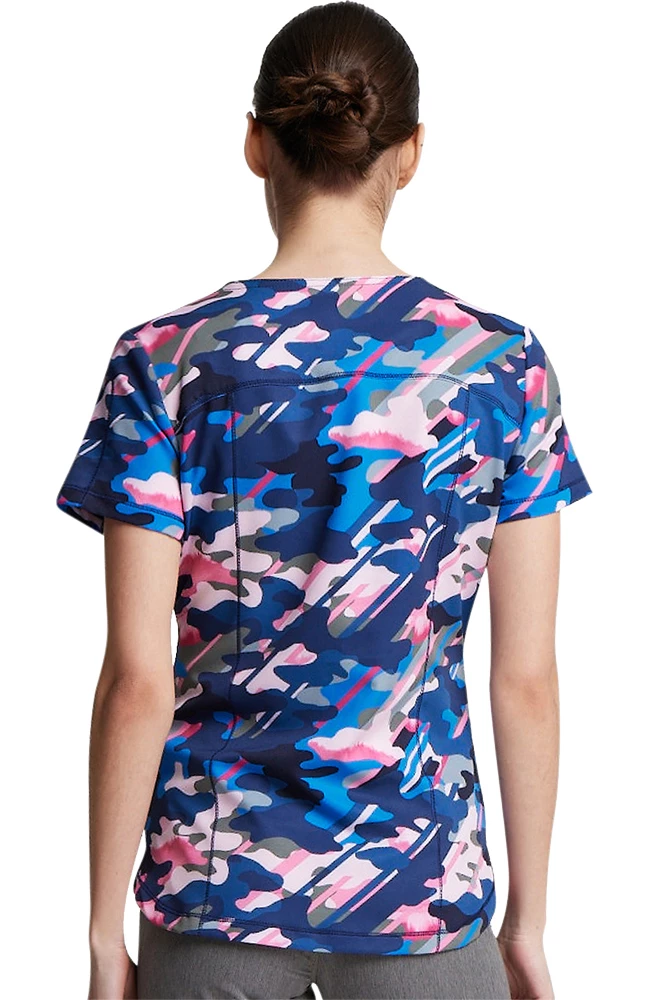 Dickies Women's V-Neck Camo In Line Print Scrub Top 4 Dickies Women's V-Neck Camo In Line Print Scrub Top - Image 2