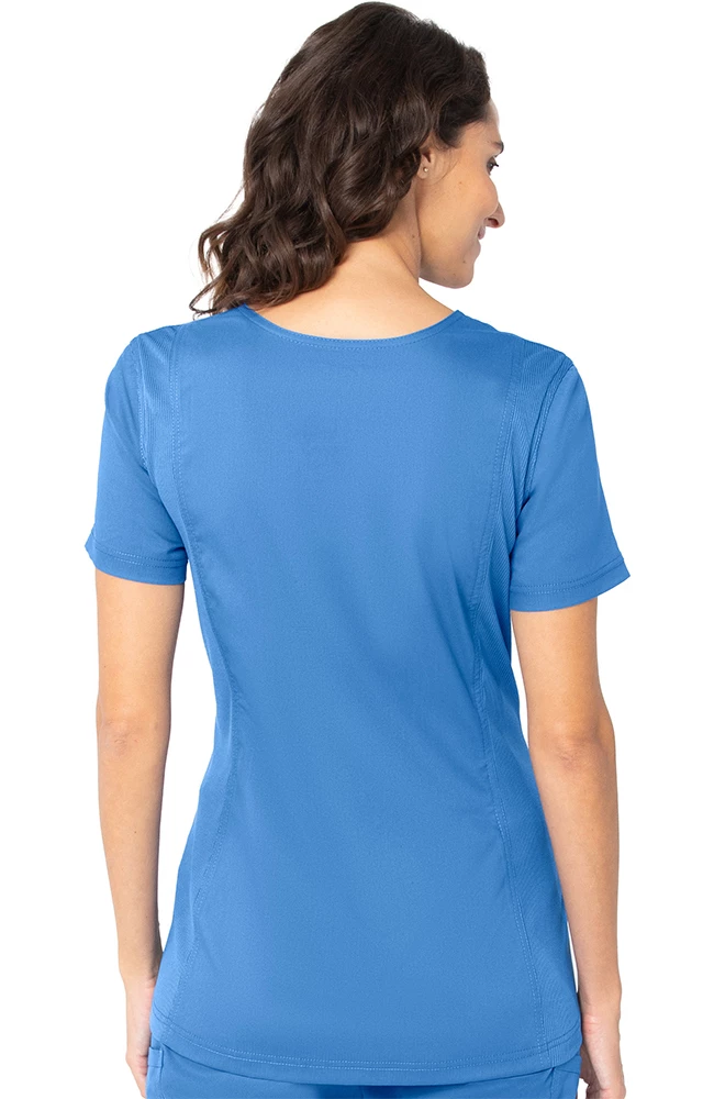 Landau Women's Side Stretch Solid Scrub Top 4 Landau Women's Side Stretch Solid Scrub Top - Image 2