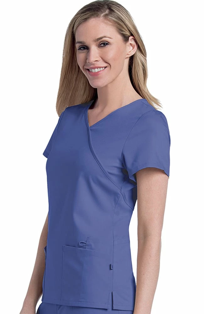 Urbane Clearance Women's Sophie Crossover Solid Scrub Top 4 Urbane Clearance Women's Sophie Crossover Solid Scrub Top - Image 2