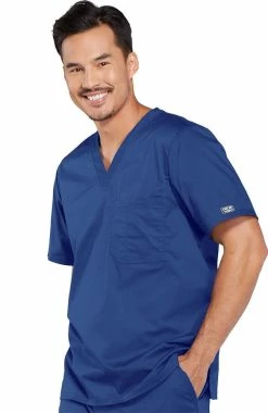 Cherokee Workwear Clearance Men's V-Neck Solid Scrub Top -Scrubs for Women shop 3 ck 4743 clearance 650