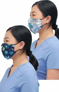 Cherokee Clearance Women's Reversible Floral Pawsome Print Face Mask -Scrubs for Women shop 3 ck ck508fpclearance 650