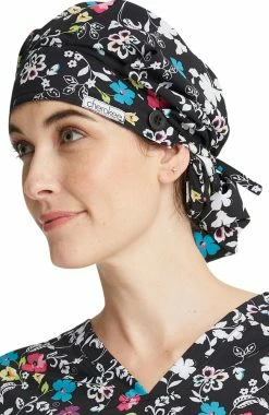 Cherokee Women's Bouffant Scroll For It Print Scrub Hat -Scrubs for Women shop 3 ck ck514 print 650