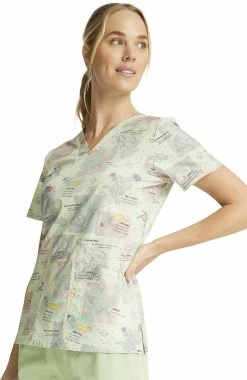 Cherokee Clearance Women's Herbal Wellness Print Scrub Top 9 Cherokee Clearance Women's Herbal Wellness Print Scrub Top -Scrubs for Women shop 3 ck ck651 printclearance 650