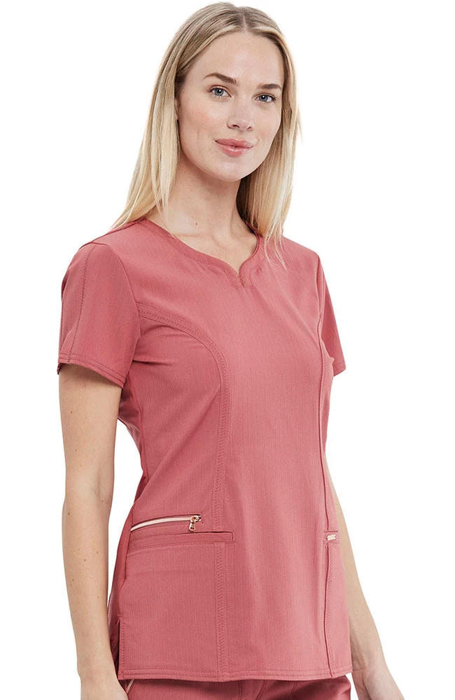 Cherokee Clearance Women's Y-Neck Solid Scrub Top 5 Cherokee Clearance Women's Y-Neck Solid Scrub Top - Image 3