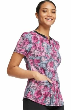Cherokee Women's Hiss Or Miss Print Scrub Top -Scrubs for Women shop 3 ck ck880 print 650