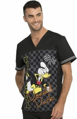 Cherokee Clearance Men's Built For Speed Print Scrub Top -Scrubs for Women shop 3 ck tf702 printclearance 650