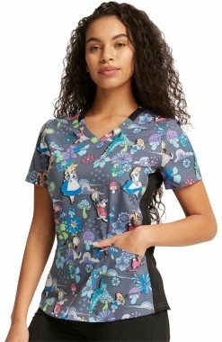 Cherokee Women's Alice Print Scrub Top 9 Cherokee Women's Alice Print Scrub Top -Scrubs for Women shop 3 ck tf764 print 650