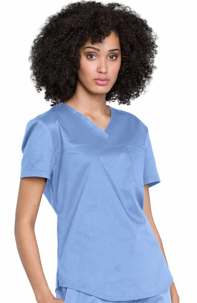 Cherokee Workwear Women's V-Neck Tuck-In Solid Scrub Top 5 Cherokee Workwear Women's V-Neck Tuck-In Solid Scrub Top - Image 3