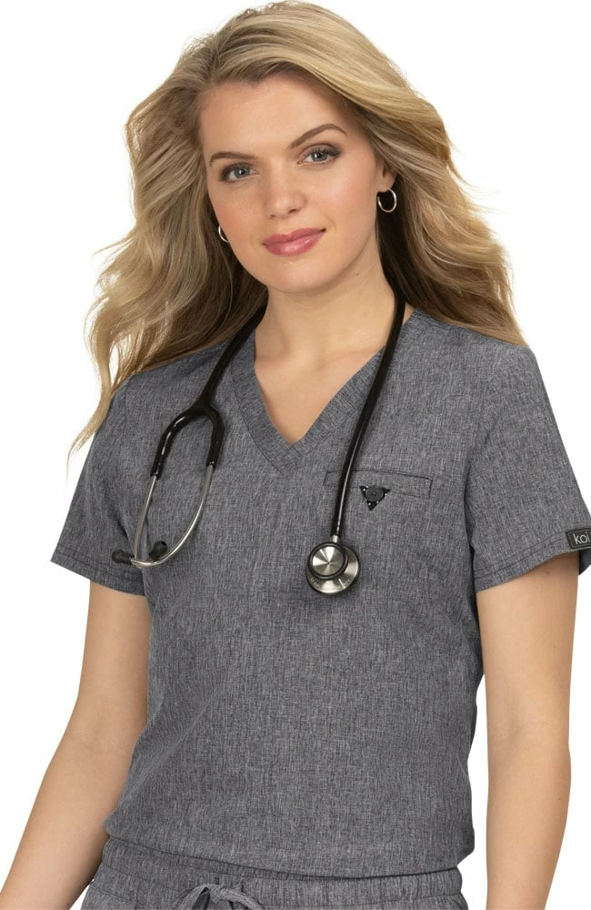 Koi Women's Kade Solid Scrub Top 5 Koi Women's Kade Solid Scrub Top - Image 3